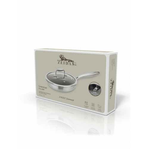 Сковорода Zeidan Diamond Z-90267 28 см (серебристый) 2
