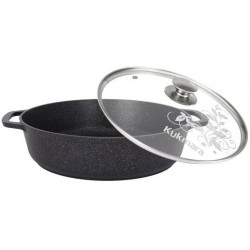 Сотейник Kukmara Мраморная смт3281а 32 см (темный мрамор)