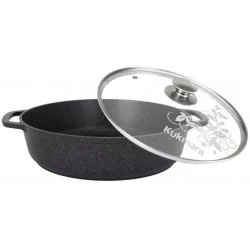 Сотейник Kukmara Мраморная смт3281а 32 см (темный мрамор)