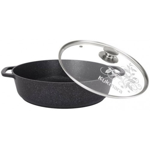 Сотейник Kukmara Мраморная смт3281а 32 см (темный мрамор) 