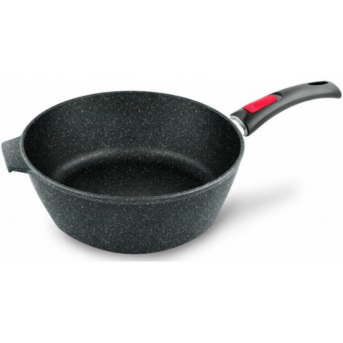 Сотейник НЕВА МЕТАЛЛ ПОСУДА Каменная 181326 26 см (черный гранит) 