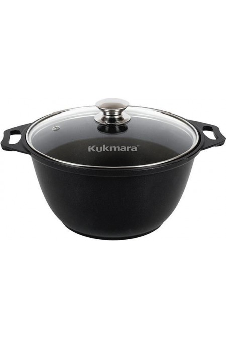 Кастрюля Kukmara Традиция к31а со стеклянной крышкой 3 л (черный) 