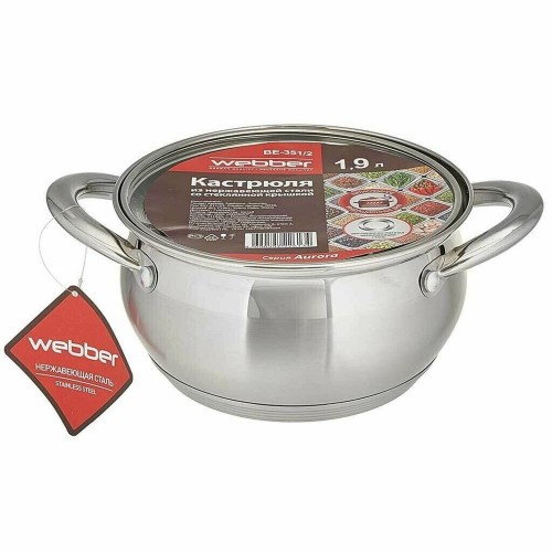Кастрюля Webber BE-351/2 1.9 л (серебристый) 1