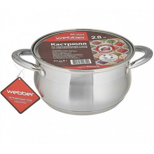 Кастрюля Webber BE-352/2 2.8 л (серебристый) 5