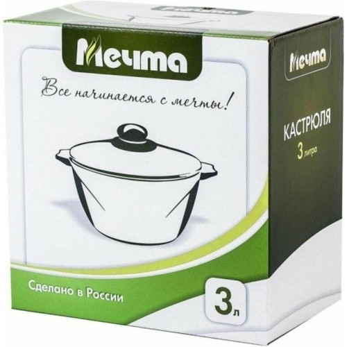 Кастрюля Мечта Гранит star 43803 3 л (черный) 2