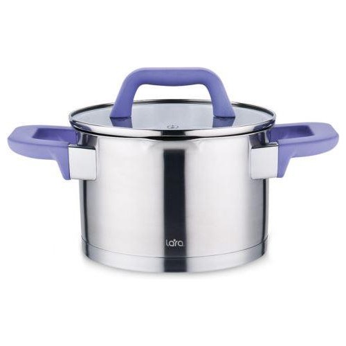 Кастрюля LARA Лаванда LR02-252 2.8 л (серебристый) 