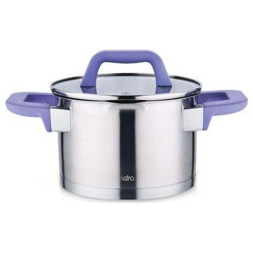 Кастрюля LARA Лаванда LR02-254 5 л (серебристый) 