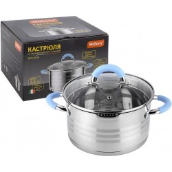 Кастрюля Mallony Melodia 109008 3.4 л (серебристый)