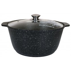 Кастрюля-жаровня Kukmara Мраморная жмт528а 5 л (темный мрамор)