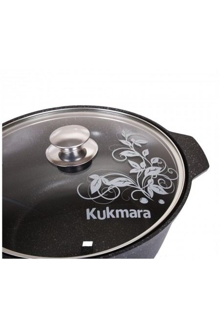 Кастрюля-жаровня Kukmara Мраморная жмт528а 5 л (темный мрамор) 1