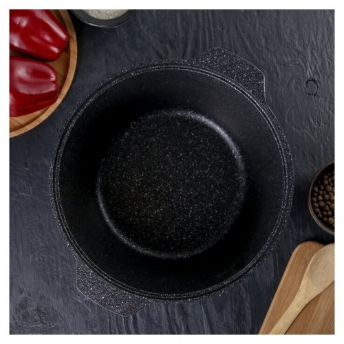 Кастрюля-жаровня Kukmara Мраморная жмт528а 5 л (темный мрамор) 3