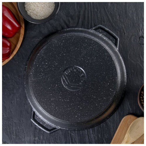 Кастрюля-жаровня Kukmara Мраморная жмт528а 5 л (темный мрамор) 4