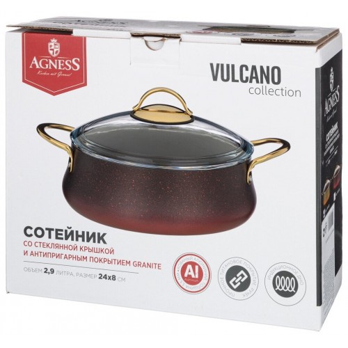 Кастрюля Agness 953-028 2,9 л 1