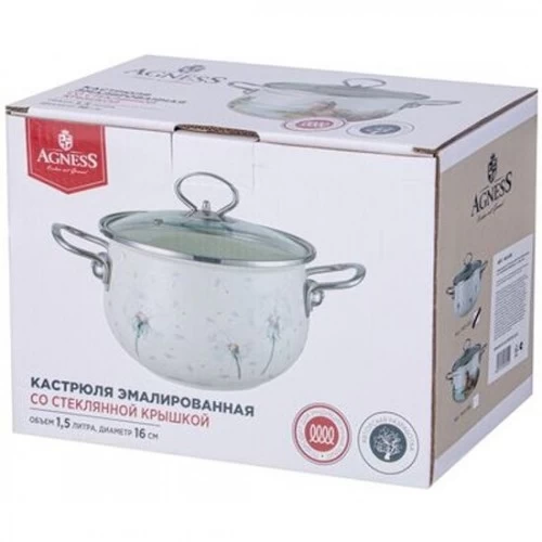 Кастрюля Agness Dandelion 943-055 1.5 л (одуванчик) 3