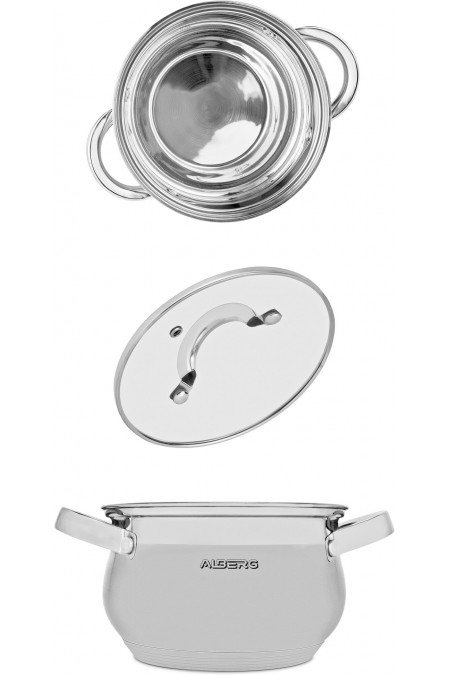 Кастрюля Alberg AL-2101 3 л (серебристый) 1