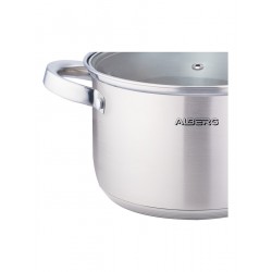 Кастрюля Alberg AL-2124 8 л (серебристый)