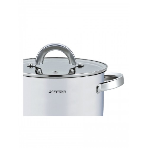 Кастрюля Alberg AL-2130 7.6 л (серебристый) 2