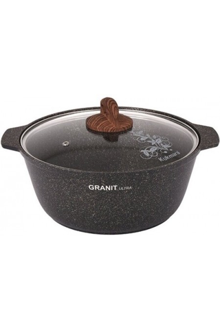 Кастрюля-жаровня Kukmara Granit ultra жго41а 4 л (черный) 