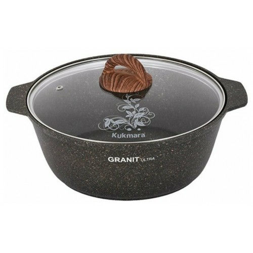 Кастрюля-жаровня Kukmara Granit Ultra Original жго52а 5 л (черный) 7