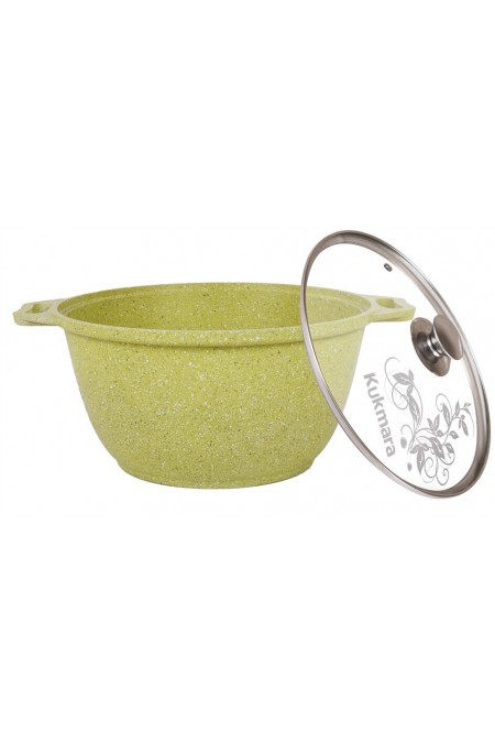 Кастрюля-жаровня Kukmara Trendy style 4 л (лайм) 