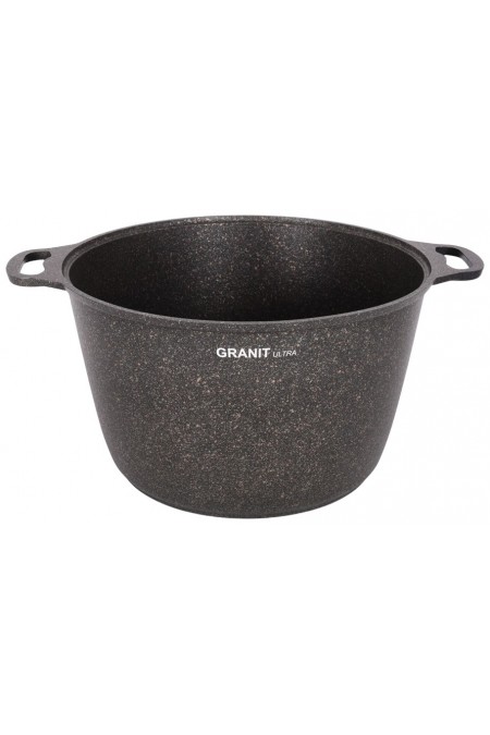 Кастрюля Kukmara Granit ultra кго82а со стеклянной крышкой 8 л (черный) 1