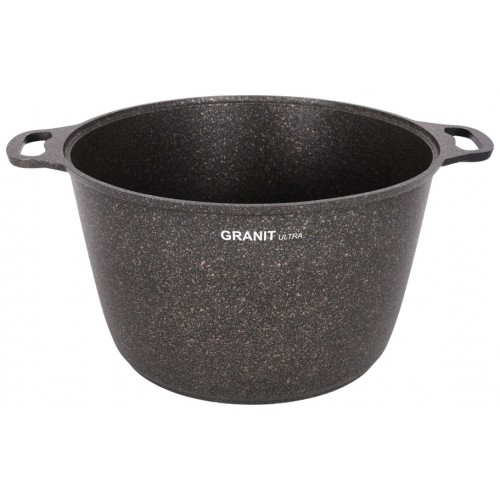 Кастрюля Kukmara Granit ultra кго82а со стеклянной крышкой 8 л (черный) 1