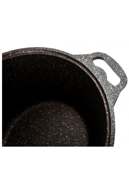 Кастрюля Kukmara Granit ultra кго82а со стеклянной крышкой 8 л (черный) 3