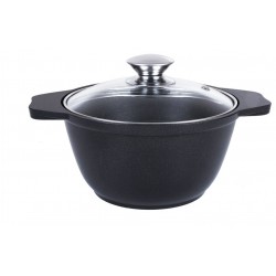 Кастрюля Kukmara к01а с крышкой 1 л (черный)