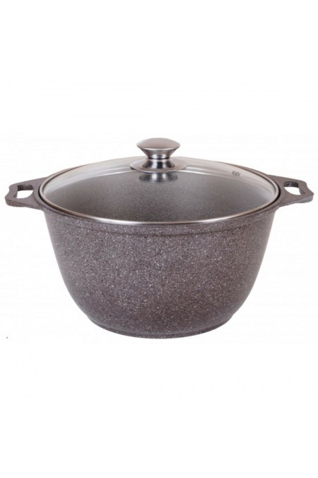 Кастрюля Kukmara кмк32а 3 л (кофейный мрамор) 