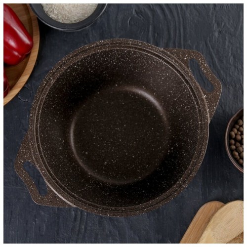 Кастрюля Kukmara КМТ22а 2 л (темный мрамор) 4