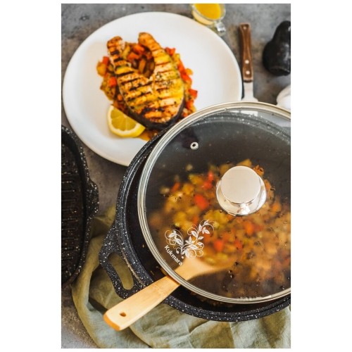 Кастрюля Kukmara КМТ32а 3 л (темный мрамор) 2