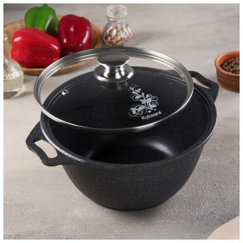 Кастрюля Kukmara КМТ32а 3 л (темный мрамор) 6