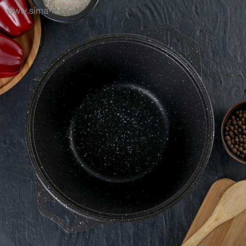 Кастрюля Kukmara КМТ42а 4 л (кофейный мрамор) 1