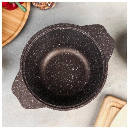 Кастрюля Kukmara Мраморная Кмк12а 1 л (кофейный мрамор) 4
