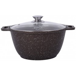 Кастрюля Kukmara Мраморная кмк42а 4 л (кофейный мрамор)