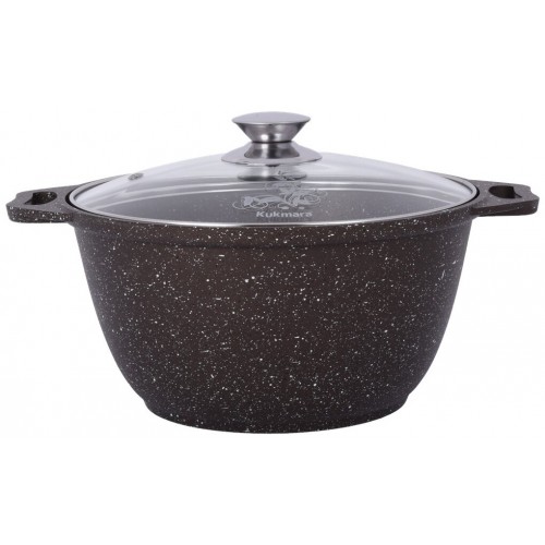 Кастрюля Kukmara Мраморная кмк42а 4 л (кофейный мрамор) 