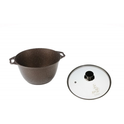 Кастрюля Kukmara Мраморная кмк42а 4 л (кофейный мрамор) 5