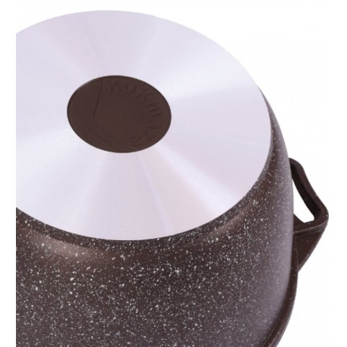 Кастрюля Kukmara Мраморная кмт102-1а со стеклянной крышкой 10 л (темный мрамор) 3