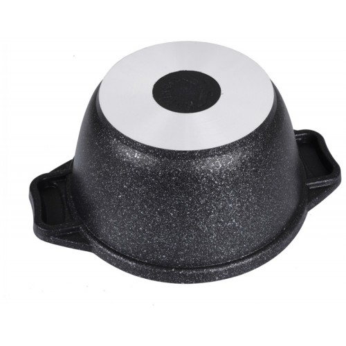 Кастрюля Kukmara Мраморная кмт12а со стеклянной крышкой 1 л (темный мрамор) 4