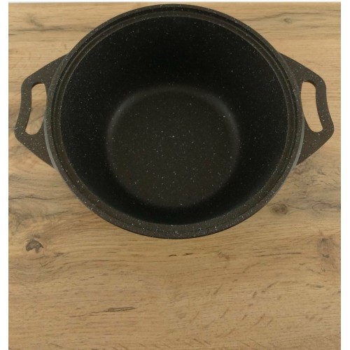 Кастрюля Kukmara Мраморная кмт82-1а со стеклянной крышкой 8 л (темный мрамор) 8