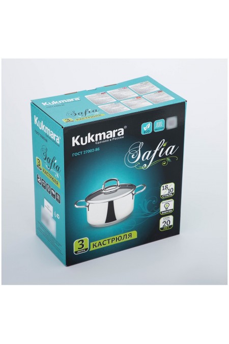 Кастрюля Kukmara Safia SF-CA3020G 3 л (серебристый) 5