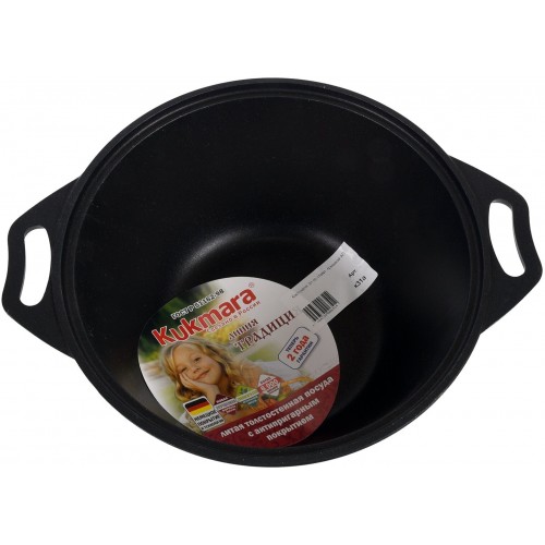 Кастрюля Kukmara Традиция к31а со стеклянной крышкой 3 л (черный) 2