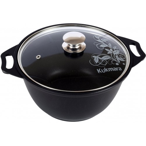 Кастрюля Kukmara Традиция к31а со стеклянной крышкой 3 л (черный) 8