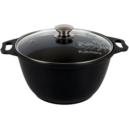 Кастрюля Kukmara Традиция к31а со стеклянной крышкой 3 л (черный) 9