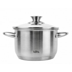 Кастрюля LARA Афина LR02-266 2.1 л (серебристый)