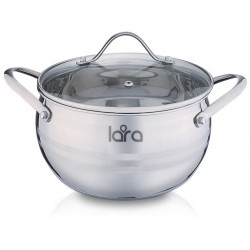 Кастрюля LARA Apple LR02-34 4.7 л (серебристый)