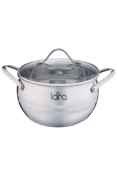 Кастрюля LARA Apple LR02-35 6.1 л (серебристый) 6
