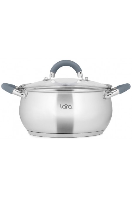 Кастрюля LARA Bell LR02-480 1.9 л (серебристый) 