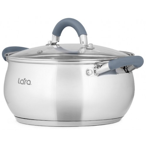 Кастрюля LARA Bell LR02-480 1.9 л (серебристый) 1