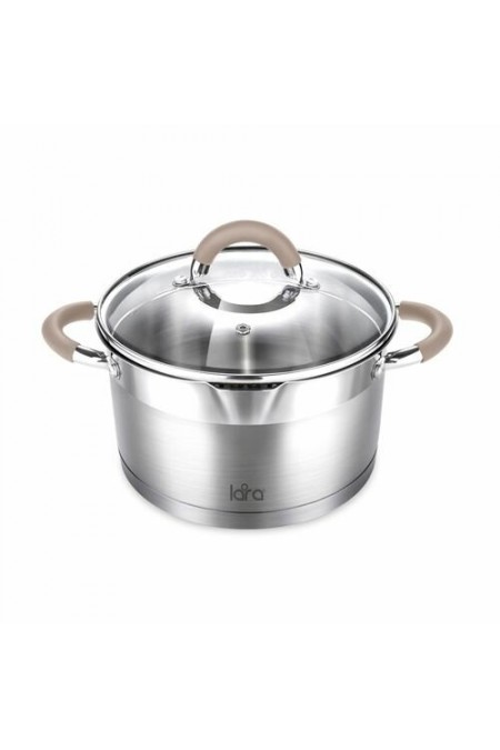 Кастрюля LARA Берлин LR02-343 4.4 л (серебристый) 